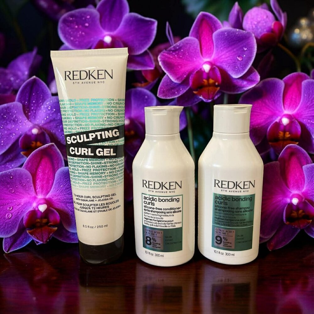 Redken Acidic Bonding Curls Shampoo Conditioner Sculpting Curl Gel 8.5 oz